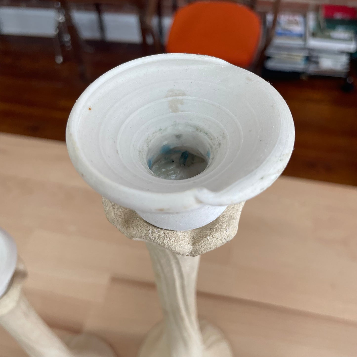 Whimsical Handmade Pottery Candlestick Trio | Sculptural Boho Candle Holders