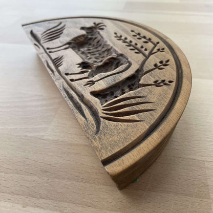 Gene Wilson wooden springerle cookie mold — carved stag design
