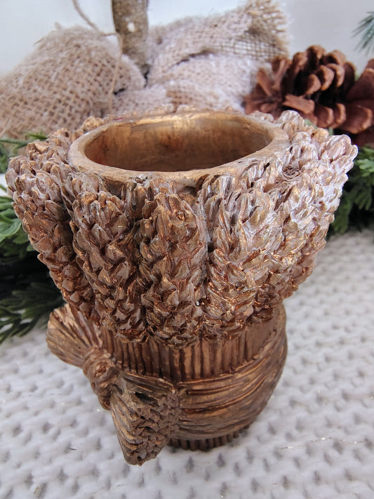 Vintage Fall Wheat Sheaf Taper Candle Holders – Set of 2 Christmas
