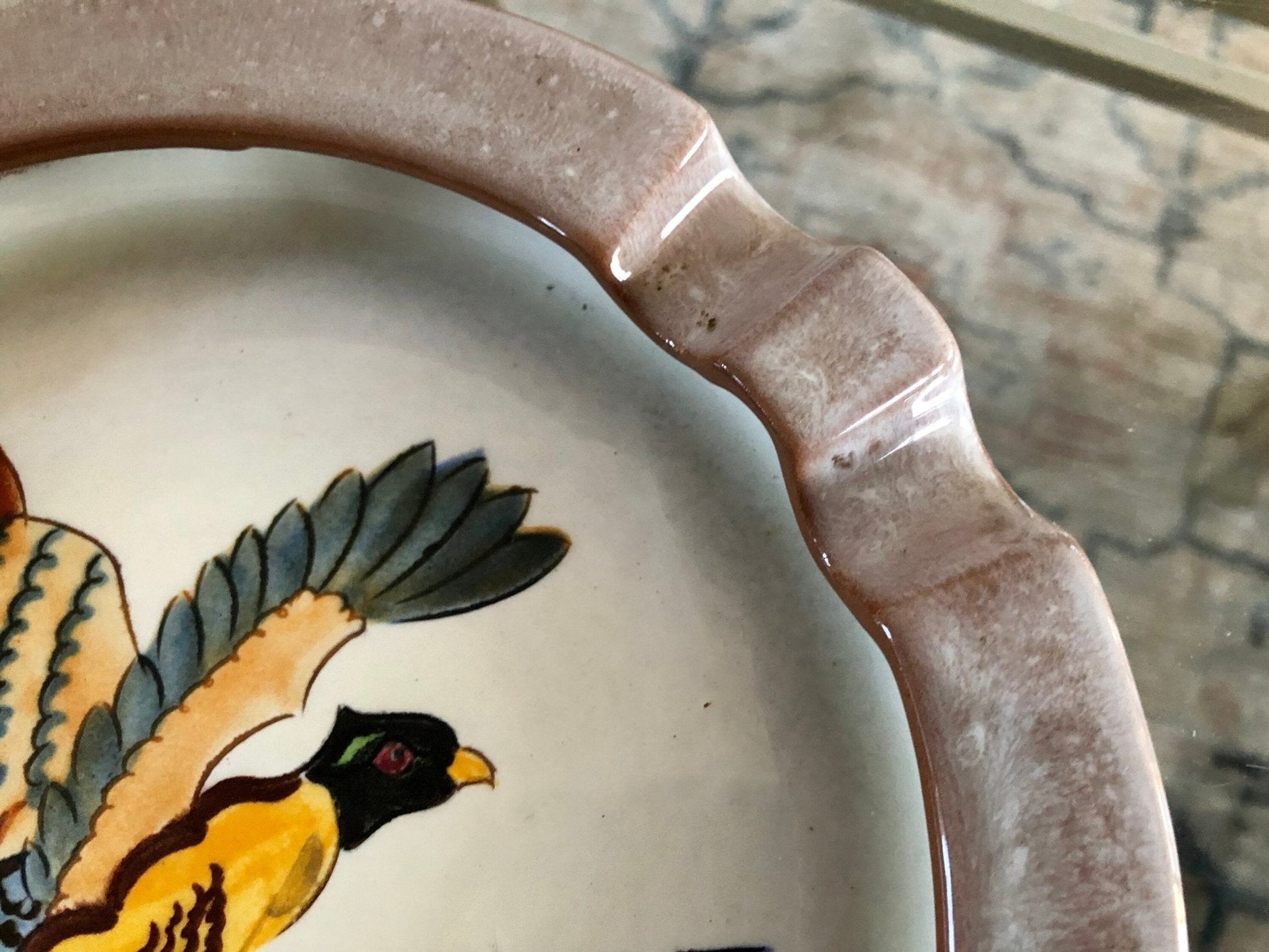 1950s Stangl Pottery Sportsman Series Hand Painted Pheasant Ashtray, Trenton New Jersey Bird Hunting Decor - Loom Vintage