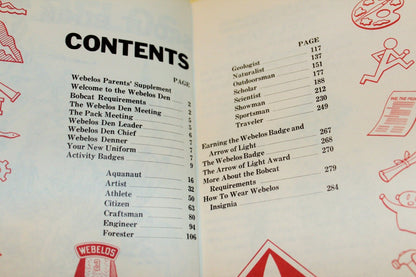 1982 Printing of 1967 Webelos Scout Book, Paperback, Scout's Honor, Memorablia - Loom Vintage