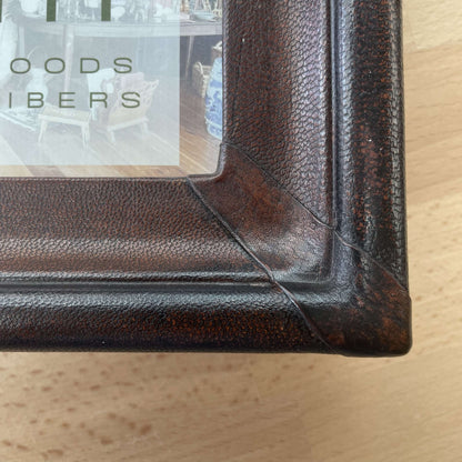 Leather picture frame corner detail