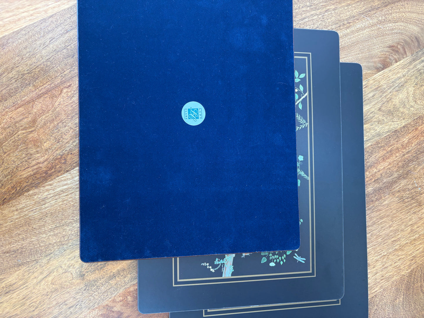 Lady Clare “Jaguar Jungle” Cork-Back Placemats – Lynn Chase Leopards, Set of 3