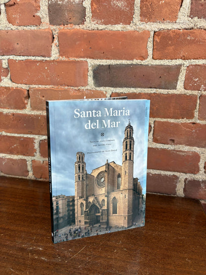 Cover of Santa Maria del Mar, showing the Gothic facade of the Barcelona basilica