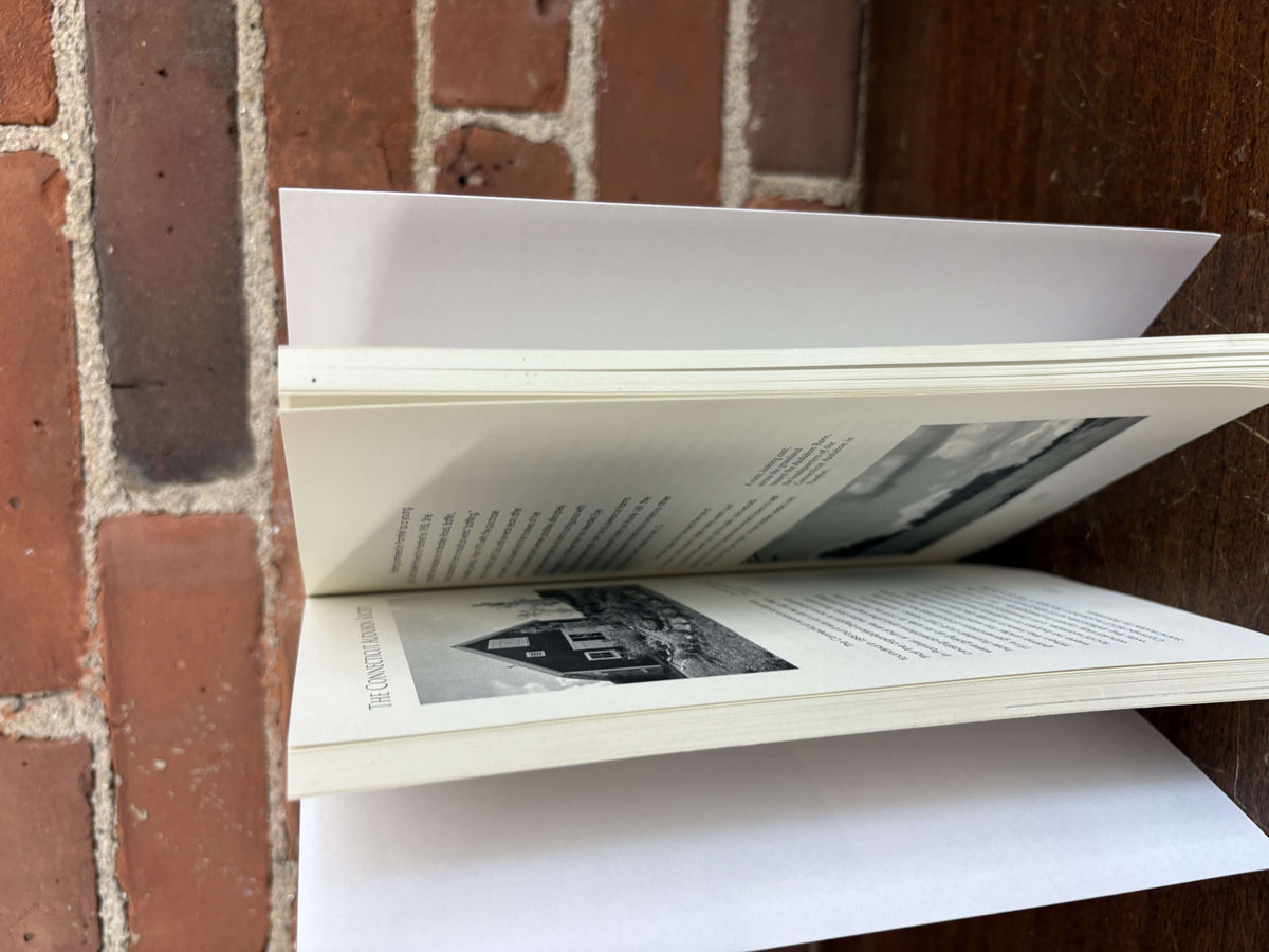 Pomfret history book open, angled view