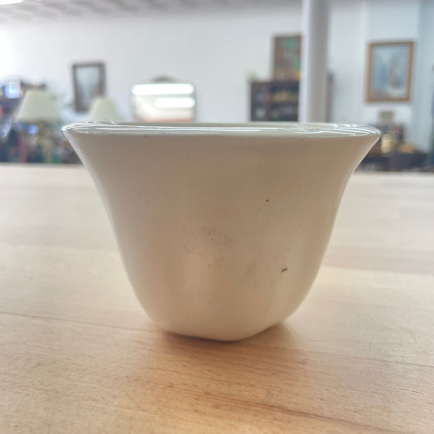 Antique Ironstone Food Mold with Fluted Interior Detail