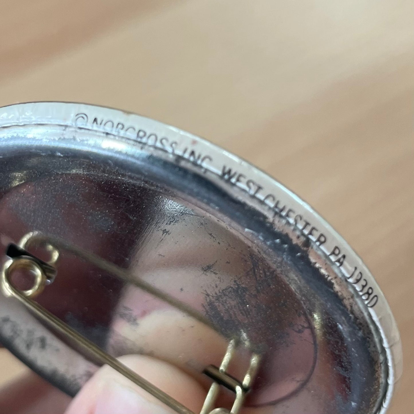 Vintage “Beware the Evil I!” Tiger Pin – 1970s Button Badge