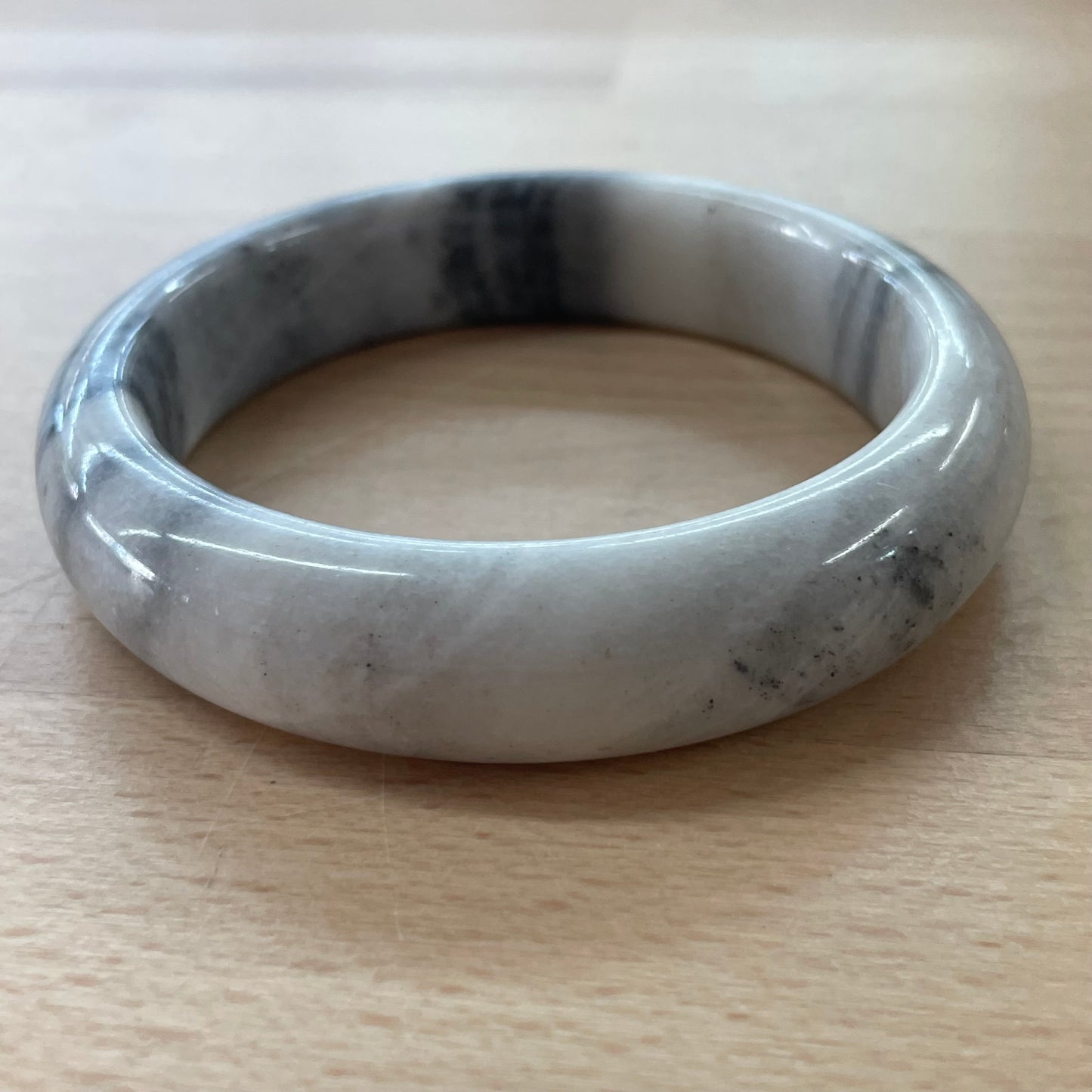 Vintage Gray & White Marble Bangle Bracelet