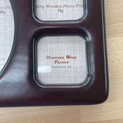 Three-opening wood frame openings and maker label detail