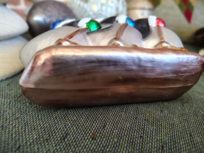Glass Christmas Ornament – Three Skiing Penguins in Winter Scarves & Hats – photo 6 of 6