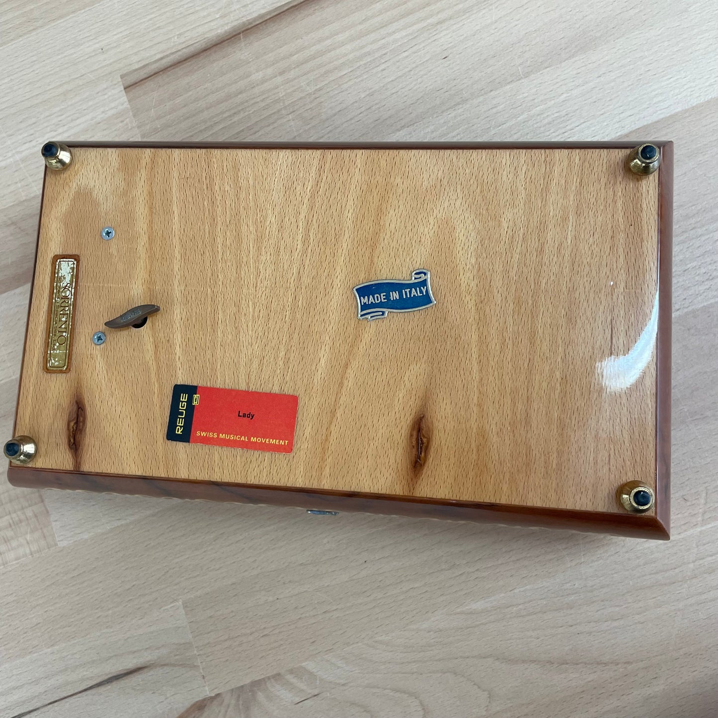 Reuge Inlaid Floral Music Box from Sorrento, Italy (Plays Music)