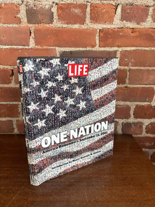 One Nation, LIFE 9/11 book cover with an American flag mosaic