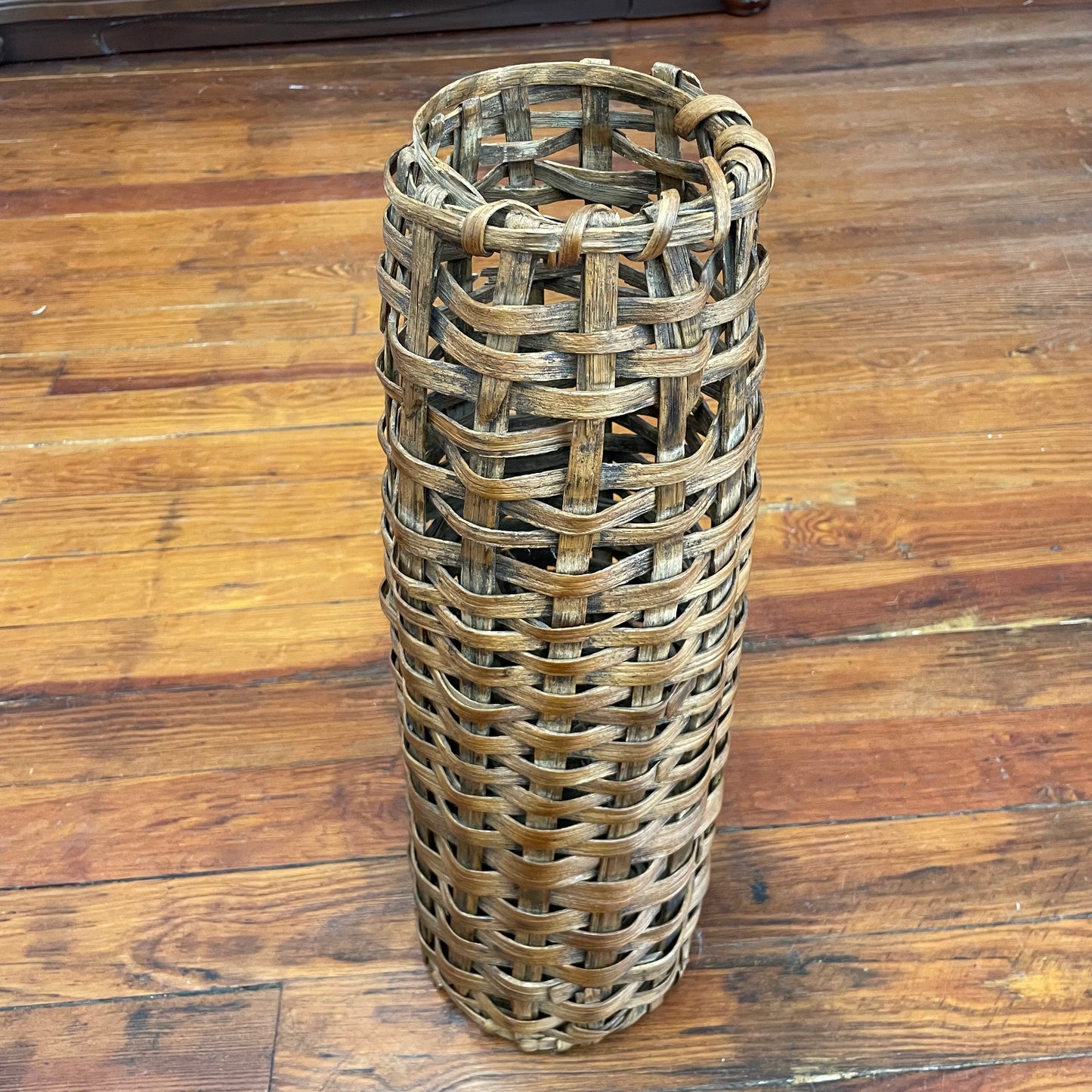 Antique Woven Eel Trap Basket from Chesapeake Bay, 20.5” Tall