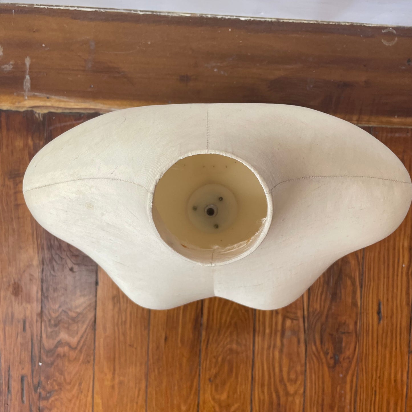 Vintage Hand-Painted Mannequin Bust – Upper Torso with Wooden Stand