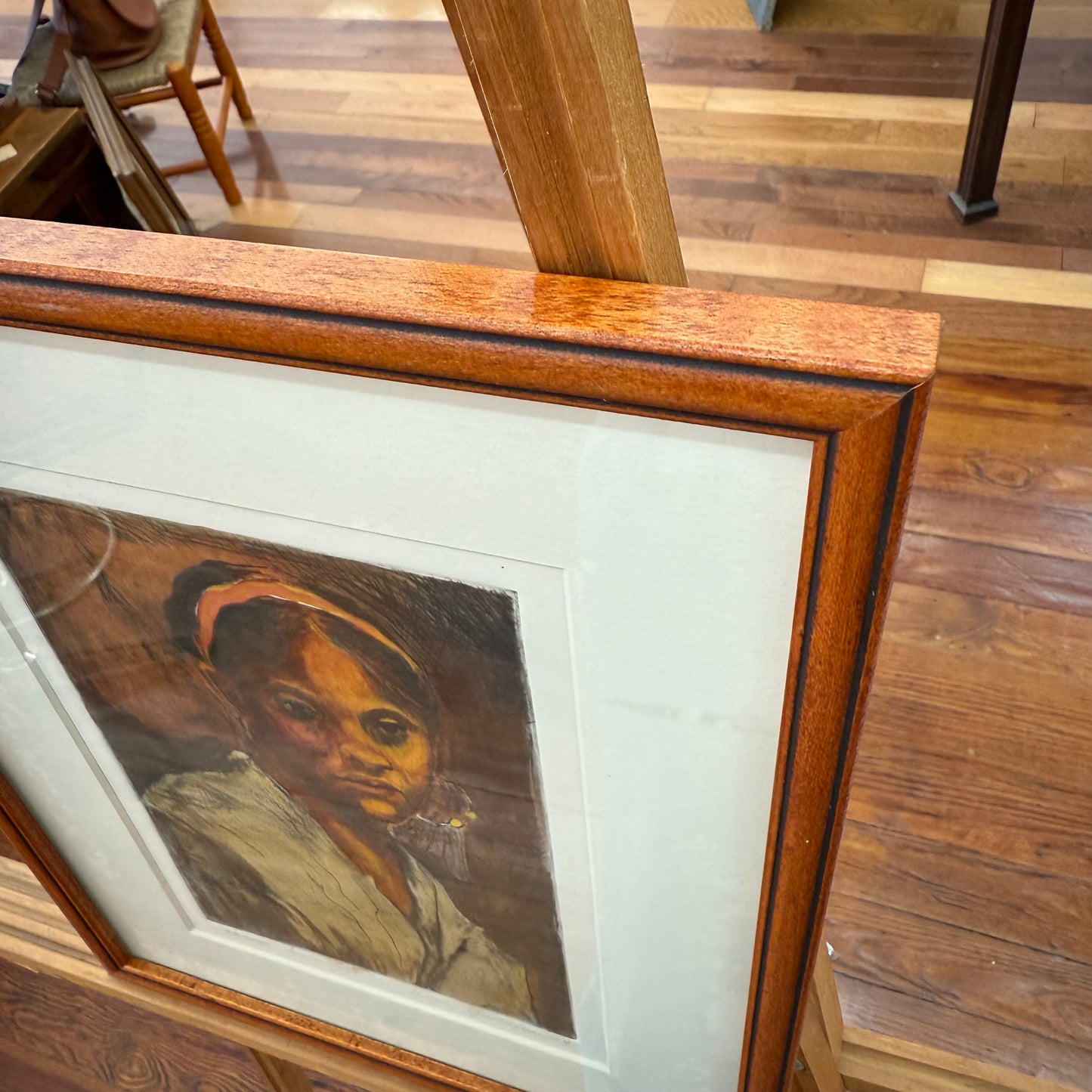 “Homage to Sargent” Signed Mixed Media Portrait by Leigh Gustafson, 1994