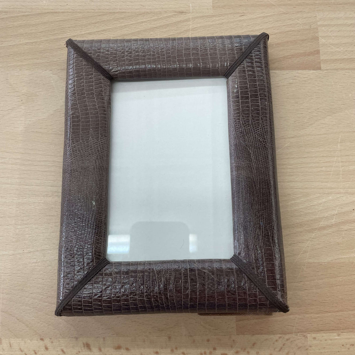 Snakeskin frame front, straight-on view