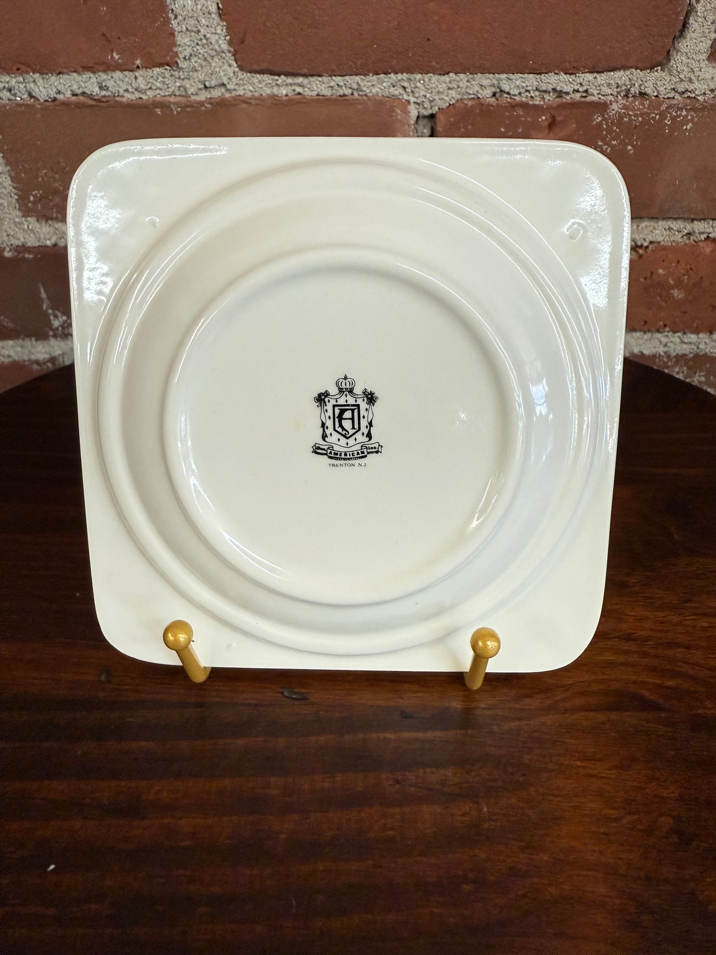 Vintage Holy Cross College Ashtray – Collegiate Memorabilia Ceramic by Sterling China Co., 5.5” Square