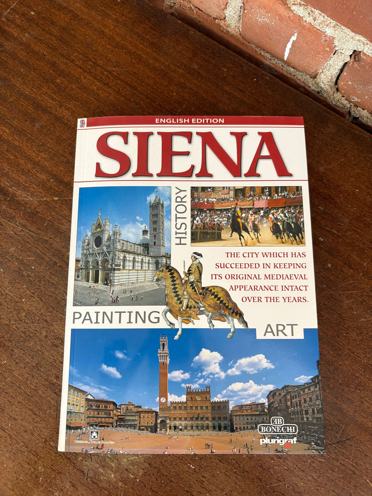 Siena History, Painting, Art guidebook cover