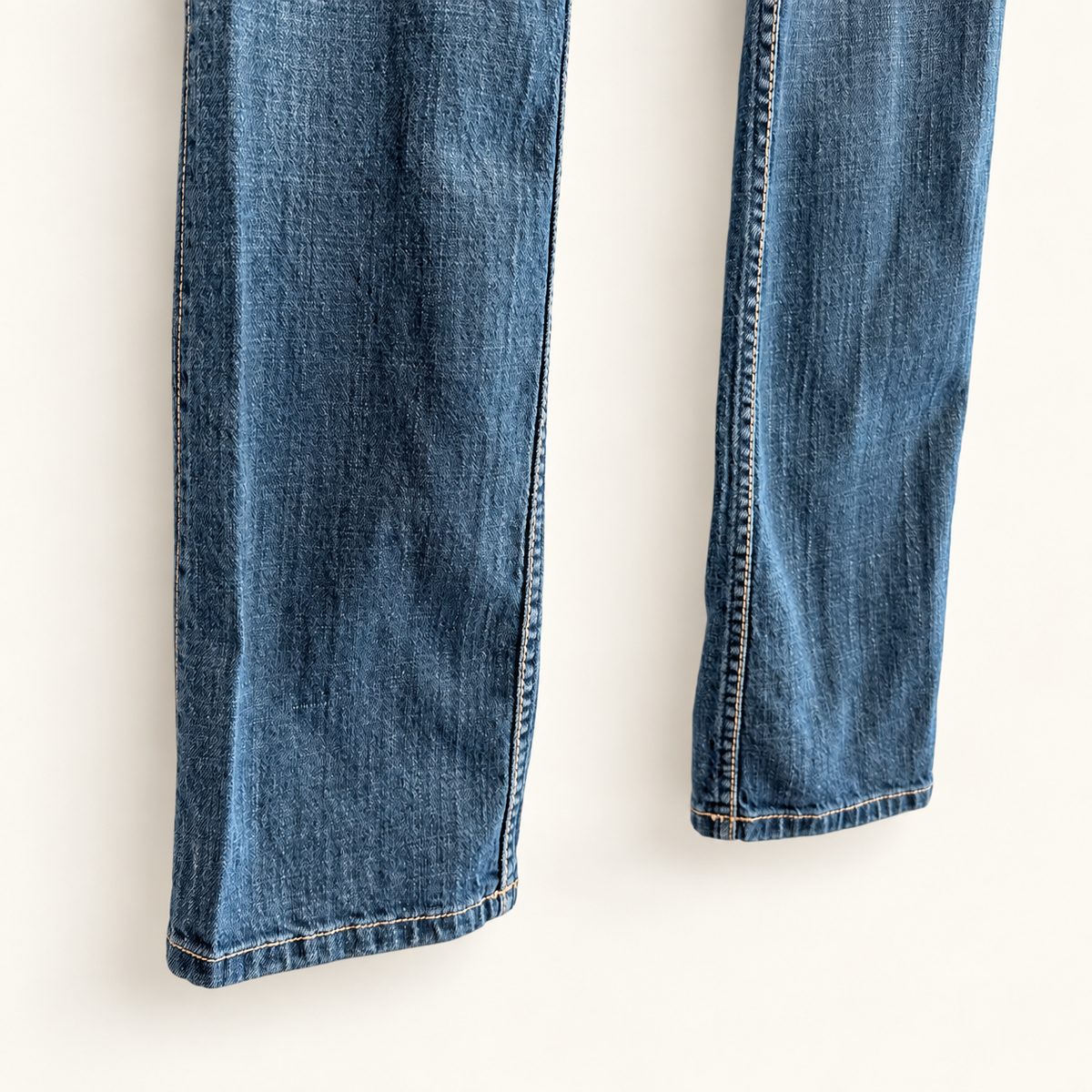 Vintage Y2K Hudson Low-Rise Bootcut Jeans — Union Jack Flap Pockets, Size 28
