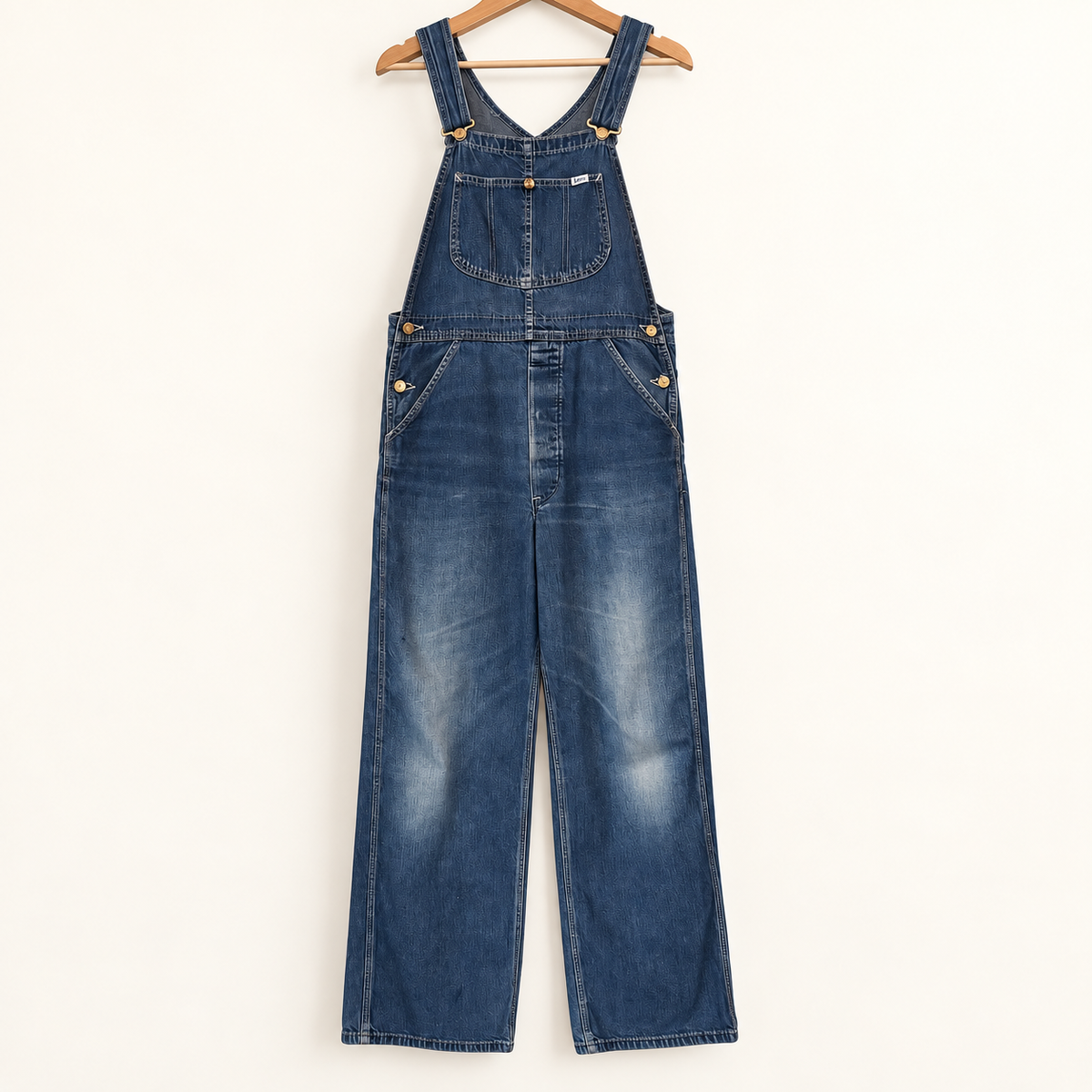 Vintage Lee Denim Bib Overalls — Made in USA, Carpenter, Size 34×32