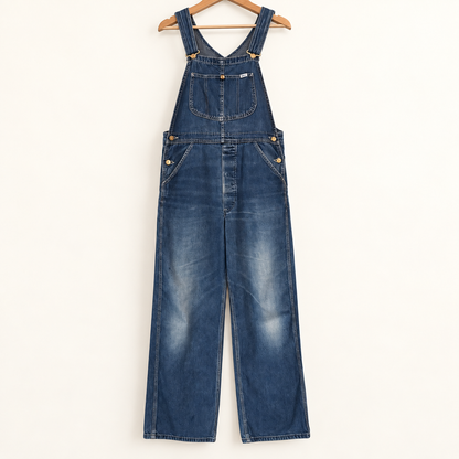 Vintage Lee Denim Bib Overalls — Made in USA, Carpenter, Size 34×32