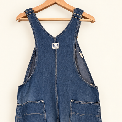 Vintage Lee Denim Bib Overalls — Made in USA, Carpenter, Size 34×32