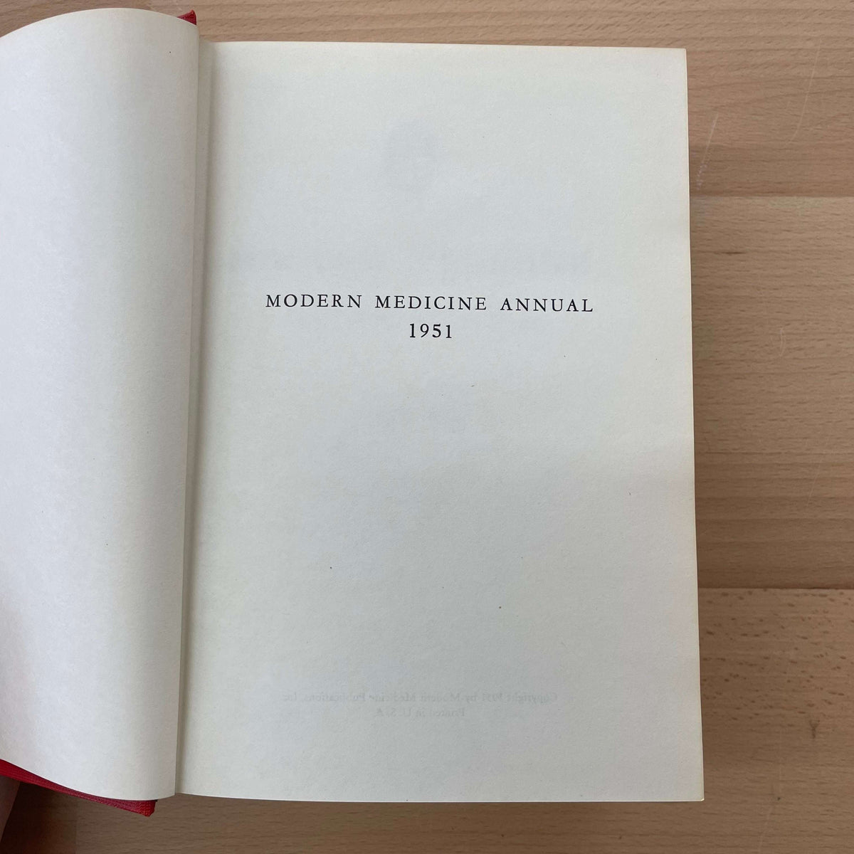 Modern Medicine Annual 1951 — title page