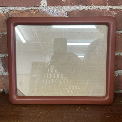 Maroon rounded-edge glossy picture frame, front