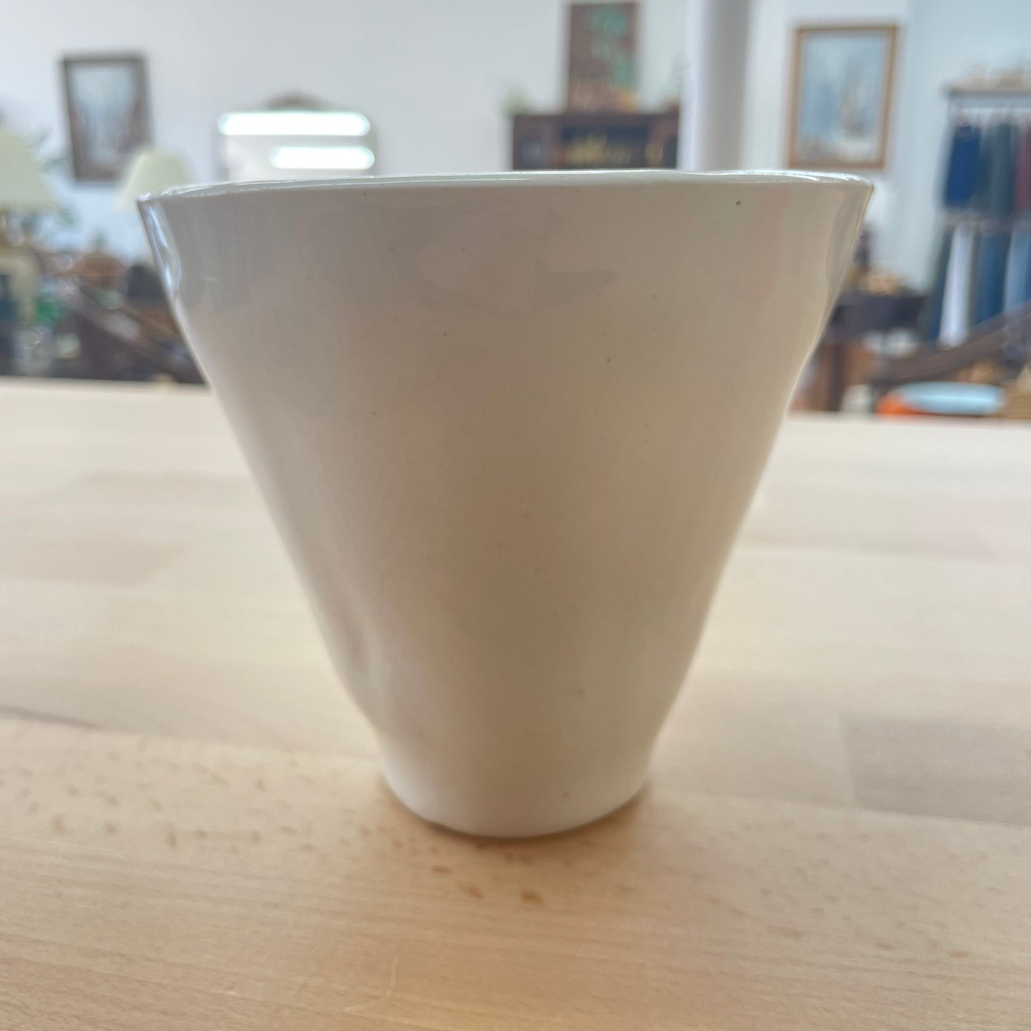 Antique Stoneware Food Mold with Geometric Relief Pattern