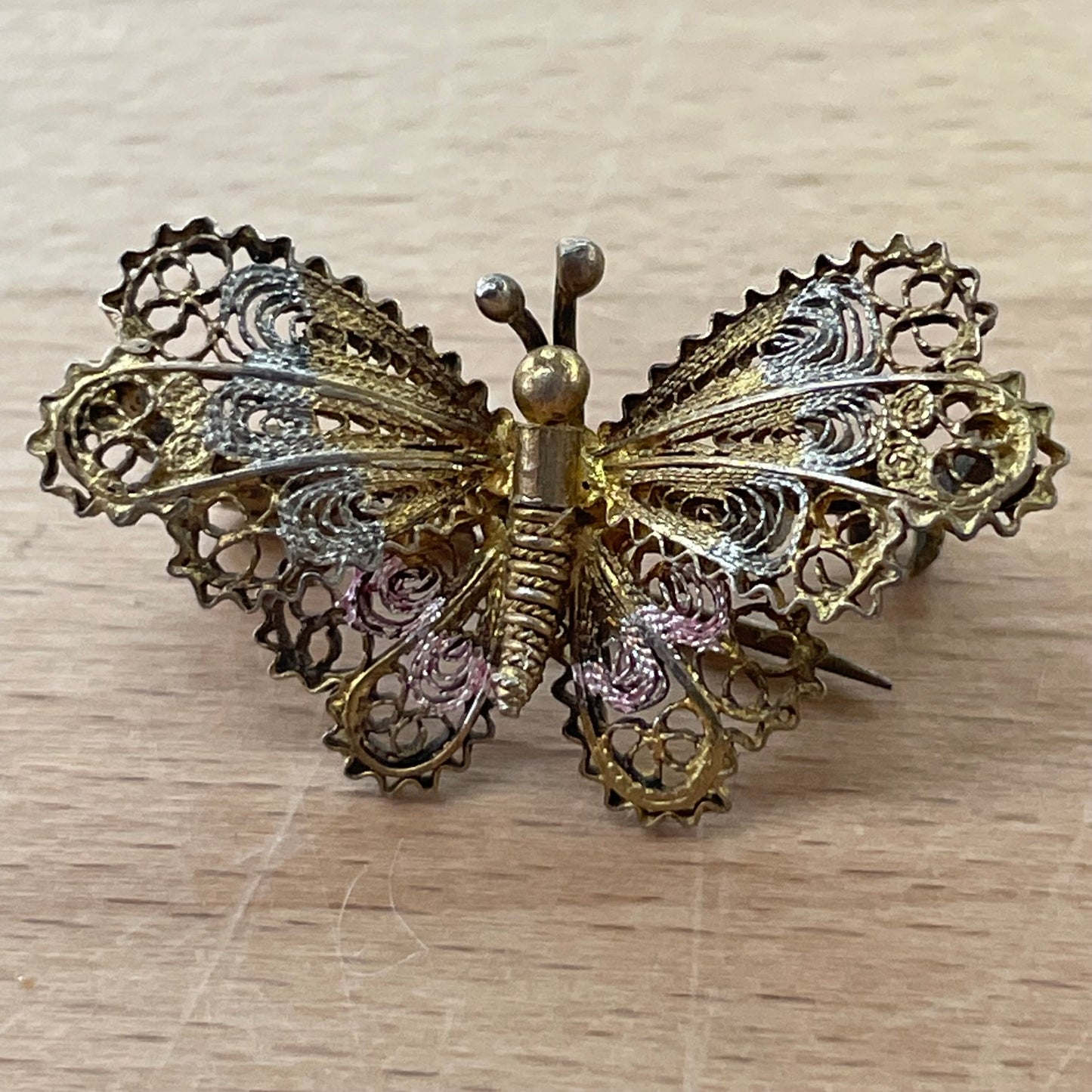 Butterfly Clip-On Earrings & Pin Set — Vintage Figural Jewelry