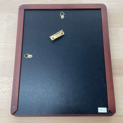 Maroon frame navy back with brass easel clip