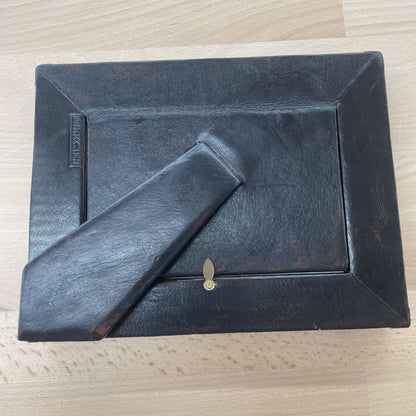 Leather picture frame back, angled