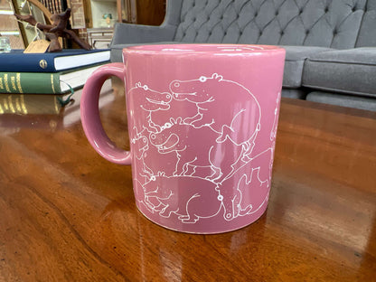 Taylor & Ng "Naughty Hippo" Mug Set, Pair — Pink, 1979, San Francisco Pop Kitchenware – photo 3 of 8