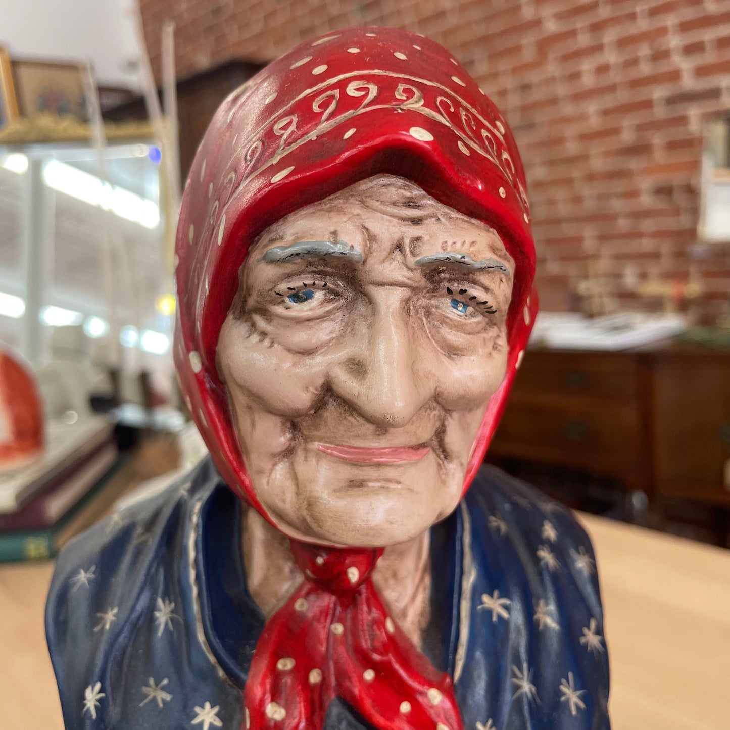 Vintage Fisherman & Wife Ceramic Busts, Hand-Painted European Figures
