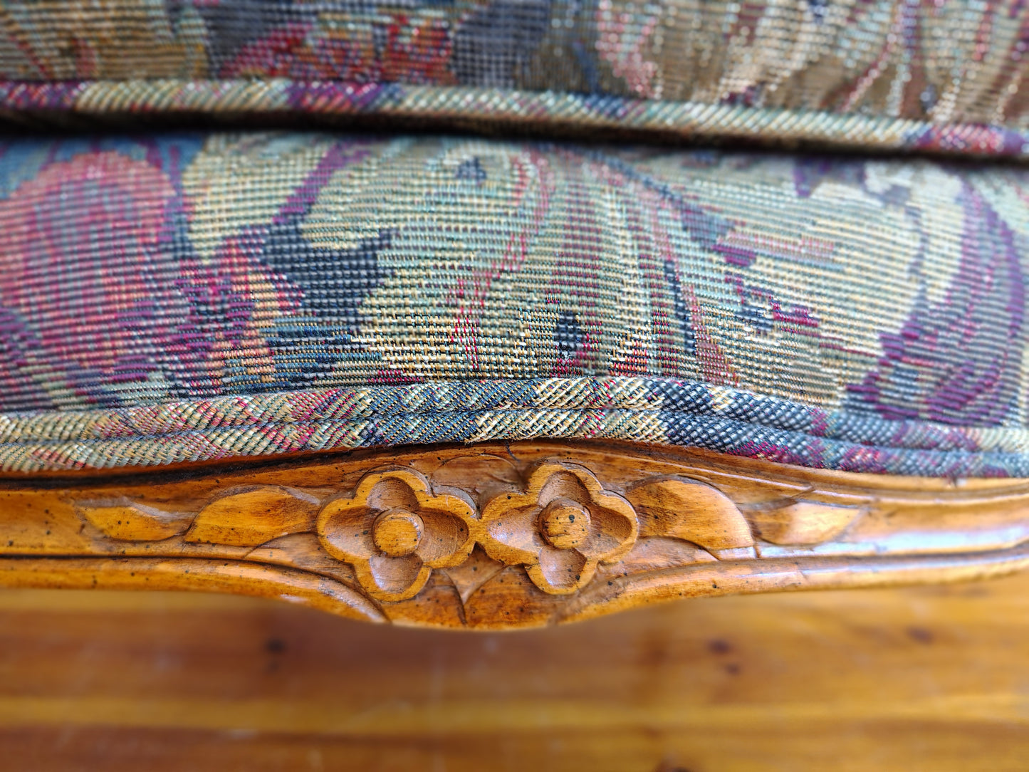 Pair of Vintage French Louis XV-Style Cane Back Fauteuil Armchairs