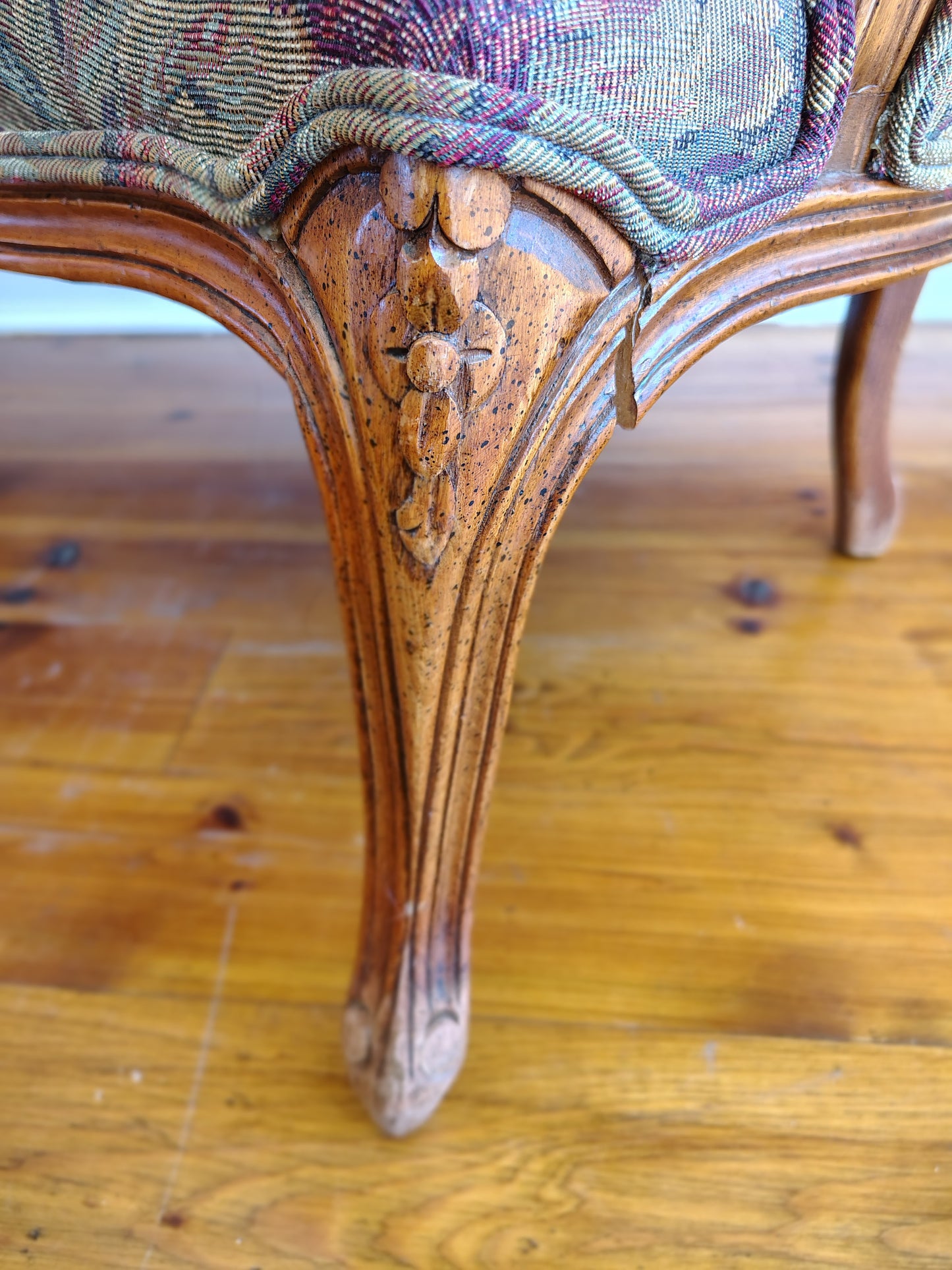 Pair of Vintage French Louis XV-Style Cane Back Fauteuil Armchairs