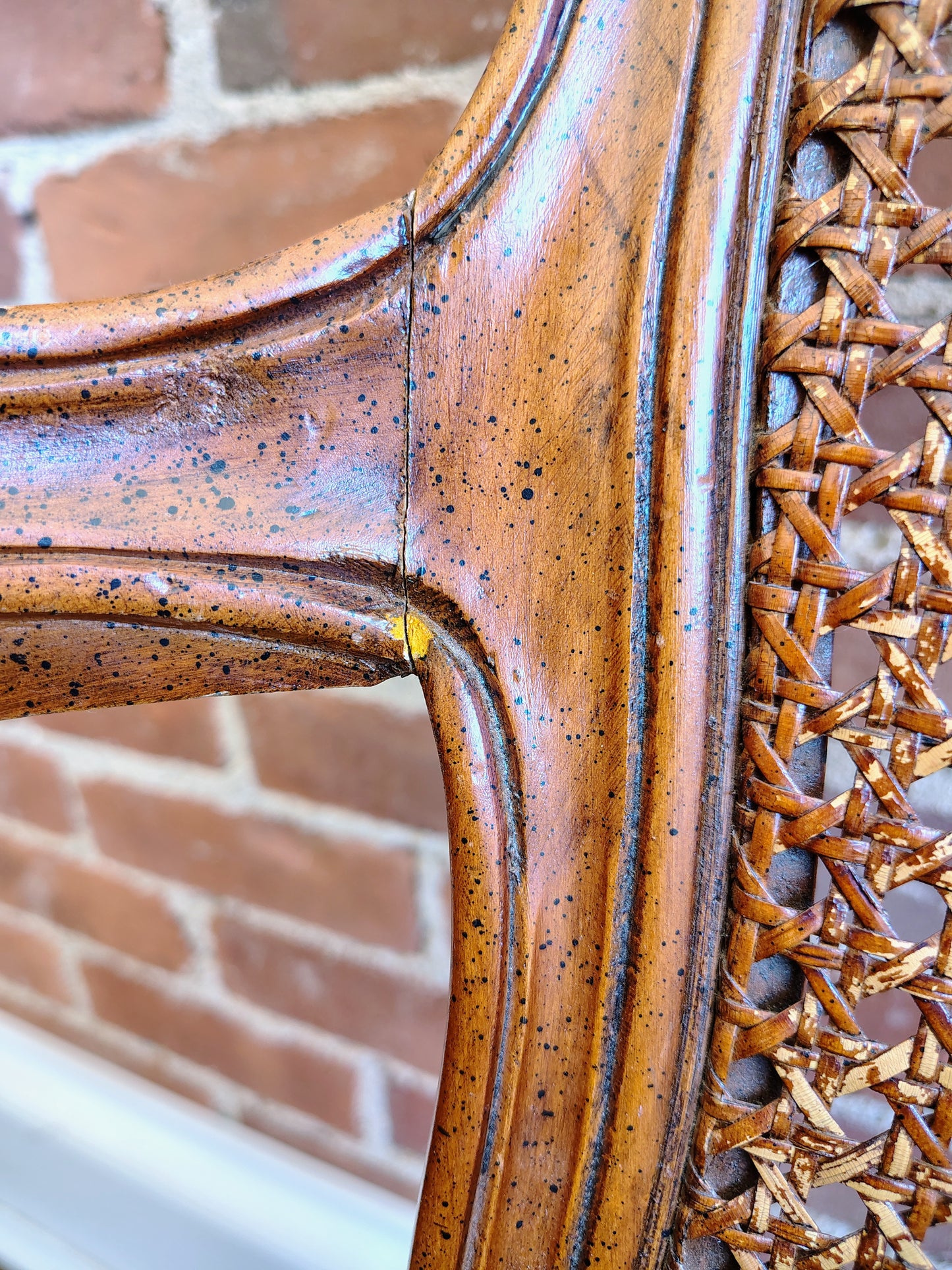Pair of Vintage French Louis XV-Style Cane Back Fauteuil Armchairs