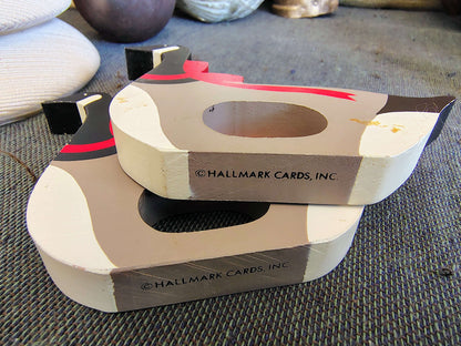 Vintage Hallmark Wooden Goose Christmas Napkin Rings – Set of 2 – photo 7 of 8