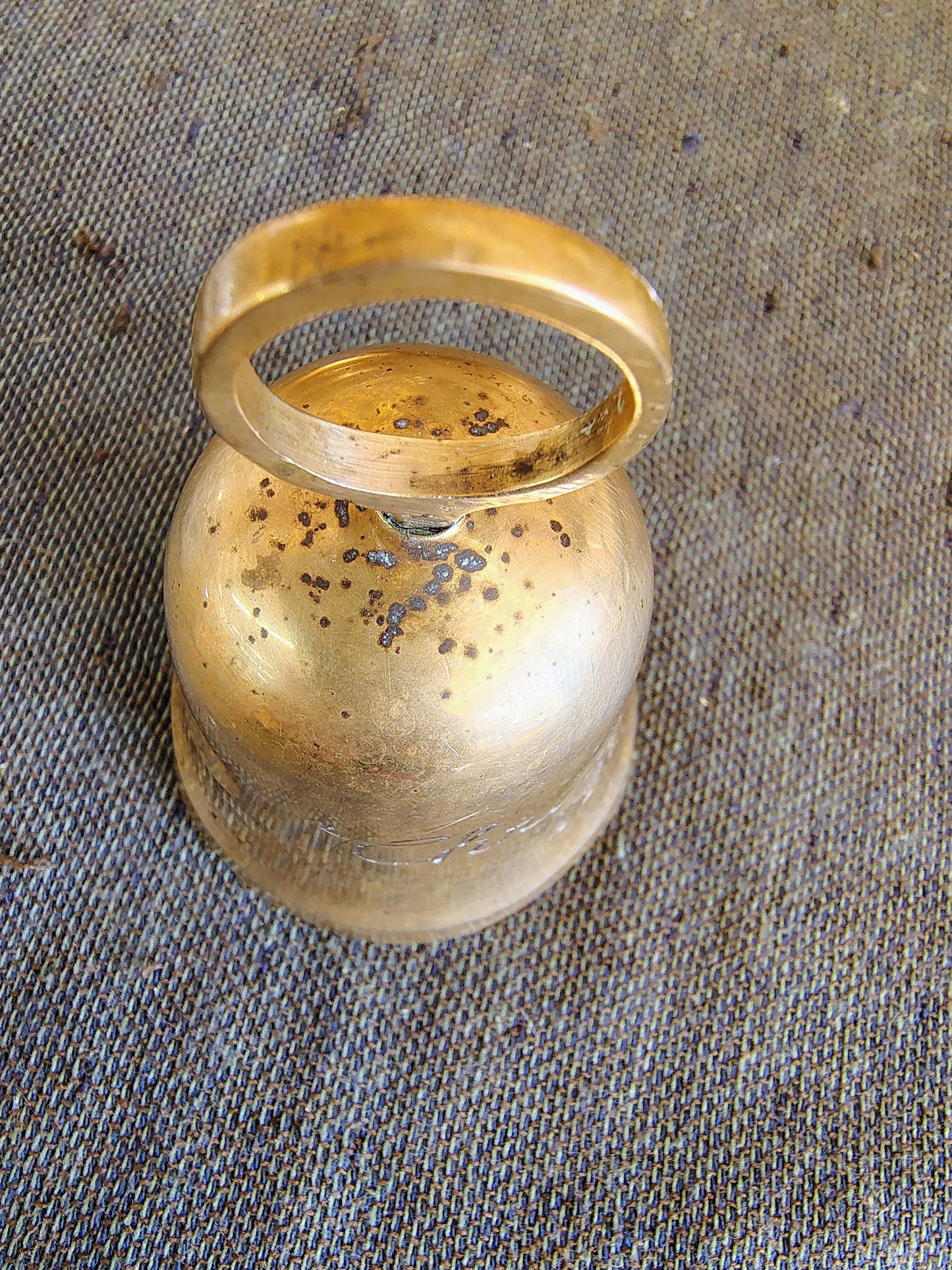 Vintage Brass Christmas Bell Ornament – 1991 Engraved Holiday Keepsake