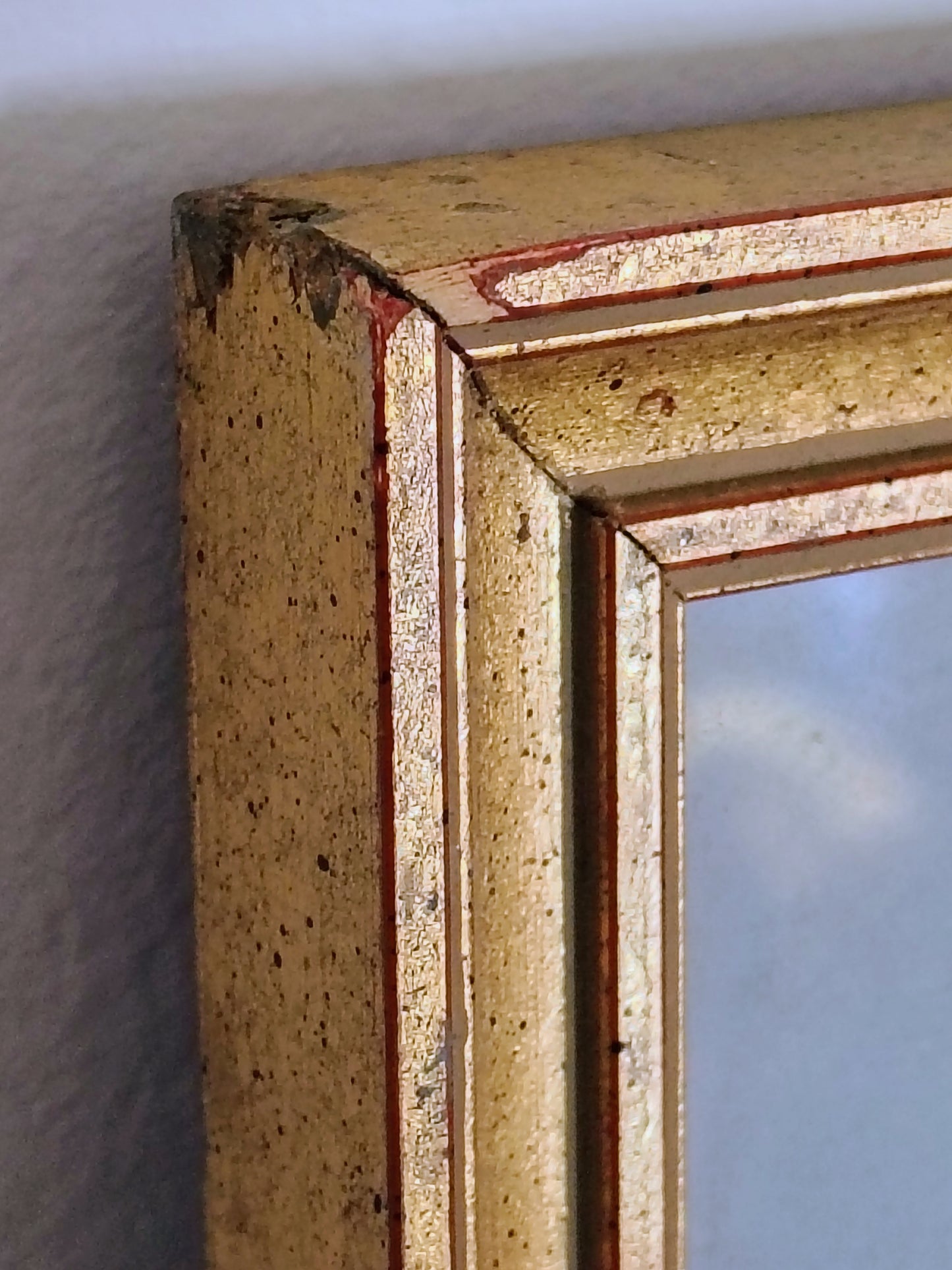 Michel Delacroix Christmas Winter Cityscape Original Lithograph – Snowy Paris Street Scene in Gold Frame