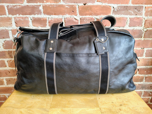Coach Leather Boston Weekender Duffel Bag – Black (F70561)