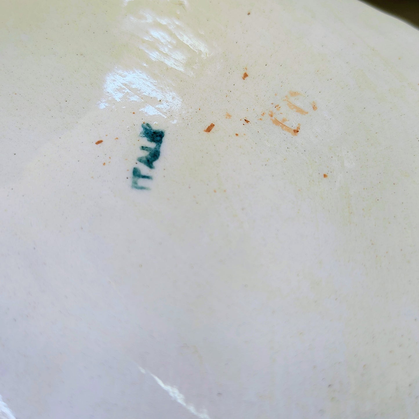 Vintage Italian Hand-Painted Pottery Trinket Box with Sculpted Floral Lid