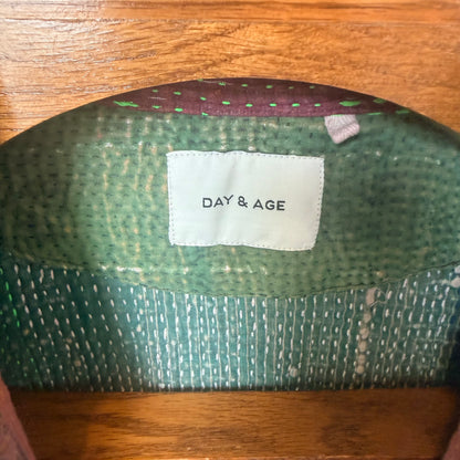 DAY & AGE Reversible Kantha Jacket — Magenta & Green