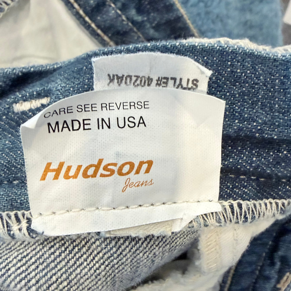 Vintage Y2K Hudson Low-Rise Bootcut Jeans — Union Jack Flap Pockets, Size 28
