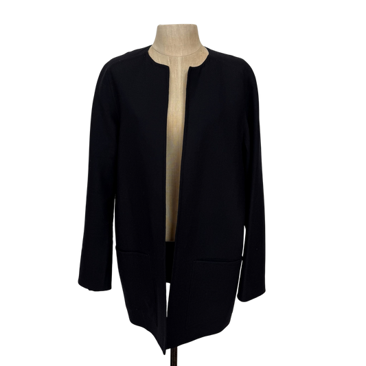 Worth Petite Wool Open-Front Navy Blue Jacket – Size M