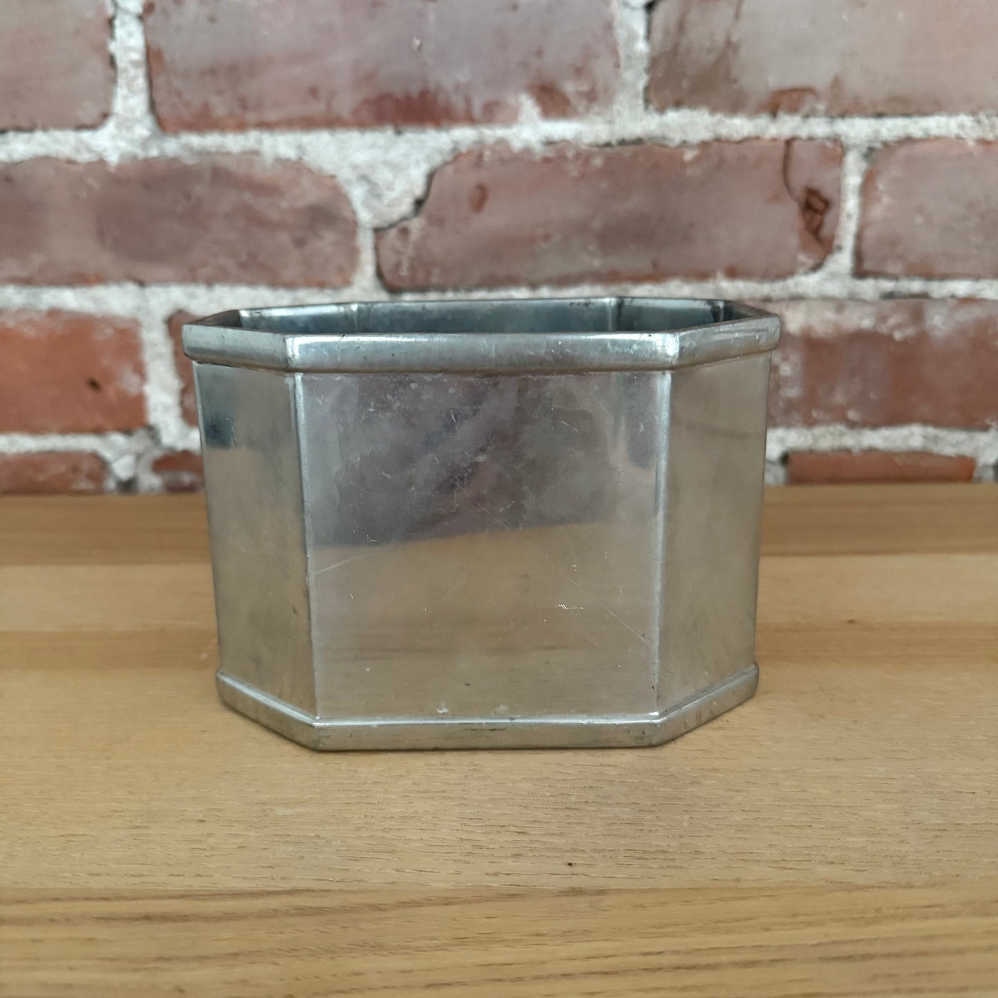 Vintage Williamsburg Kirk Stieff Pewter Brass Heart Cachepot