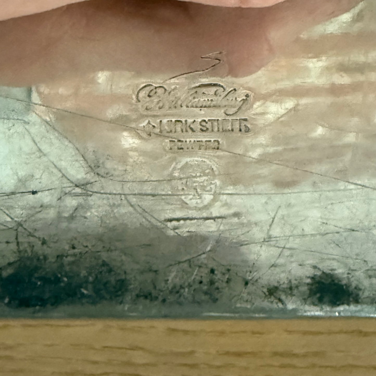 Vintage Williamsburg Kirk Stieff Pewter Brass Heart Cachepot