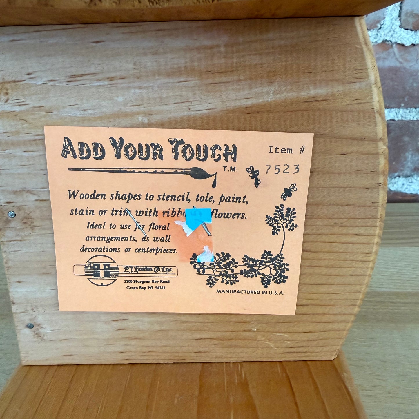 Vintage Solid Wood Heart Cutout Mini Chair Shelf Sitter