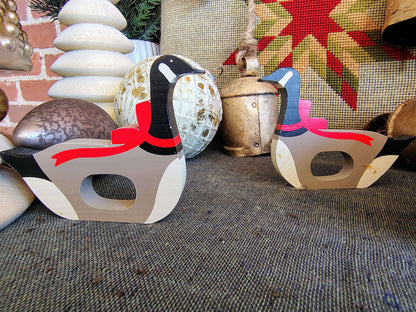 Vintage Hallmark Wooden Goose Christmas Napkin Rings – Set of 2 – photo 4 of 8
