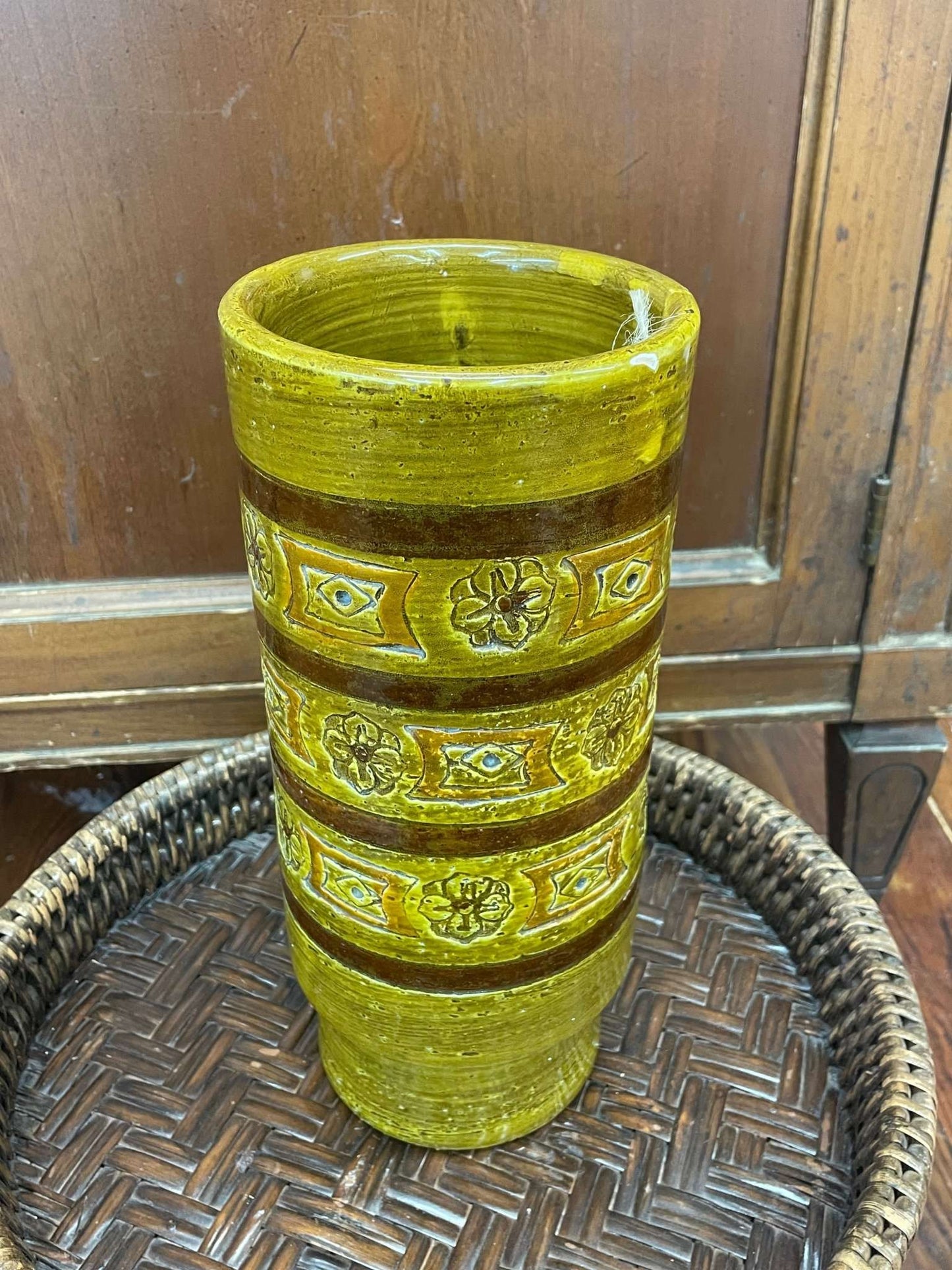 Aldo Londi for Bitossi Ceramic Vase — Green Glaze, Rosenthal Netter, Italy, c. 1960s–70s - Loom Vintage